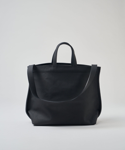 30/ ランチバッグS（black）/ ピッグスキン・ハリー
